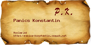 Panics Konstantin névjegykártya